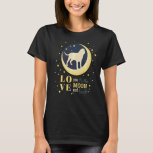 Liebe Saint Hubert's Hund Bloodhound zum Mond T-Shirt