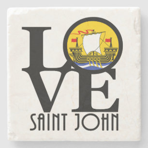 Liebe Saint John New Brunswick Steinuntersetzer