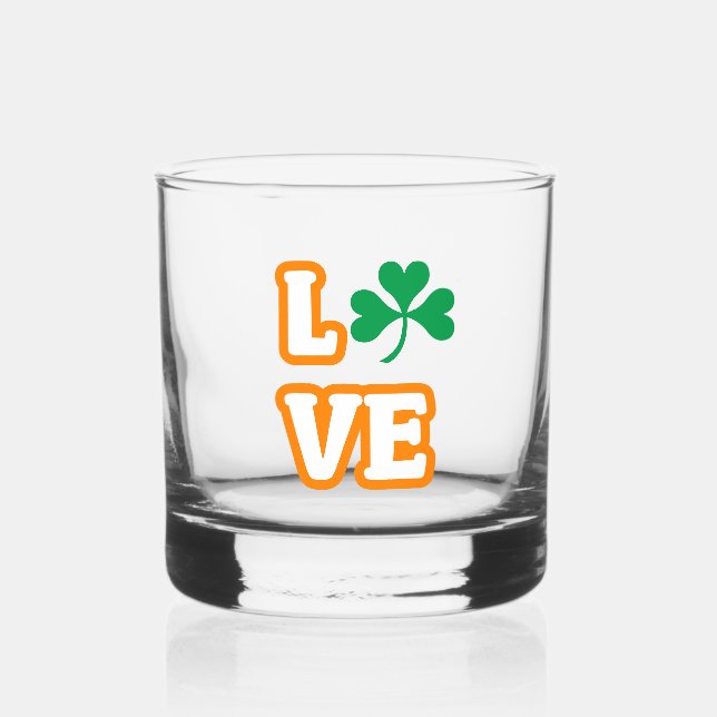 "LIEBE" (SAINT PATRICK"S EDITION) Rockglas Whiskyglas (Vorderseite)