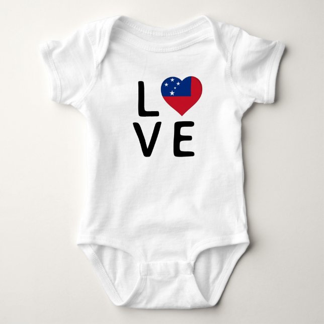 Liebe - Samoa-Flagge Baby Strampler (Vorderseite)