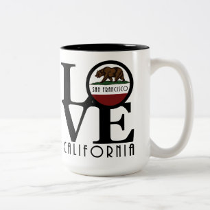 LIEBE San Francisco Kalifornien 15oz Zweifarbige Tasse