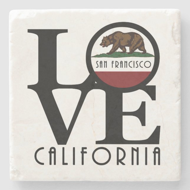 LIEBE San Francisco Steinuntersetzer (Vorderseite)
