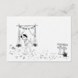 Liebe Sandy Beach Minimallinie Art Petite Begleitkarte