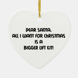 Liebe Sankt alle, die ich für Weihnachten will, Keramikornament