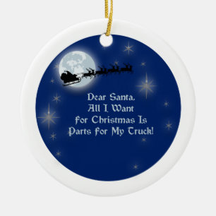Liebe Sankt alle, die ich für Weihnachts-LKW-Szen Keramikornament