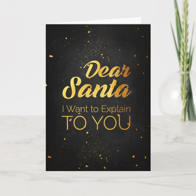 Liebe Sankt, die ich will, um - Merri Weihnachten (Vorderseite)