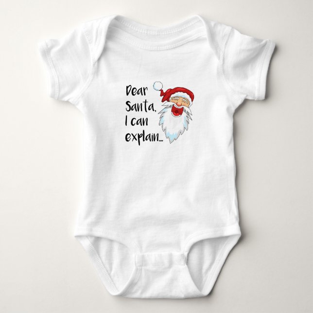 Liebe Sankt, kann ich erklären… Baby Strampler (Vorderseite)