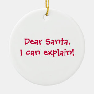 Liebe Sankt, kann ich erklären! Keramikornament