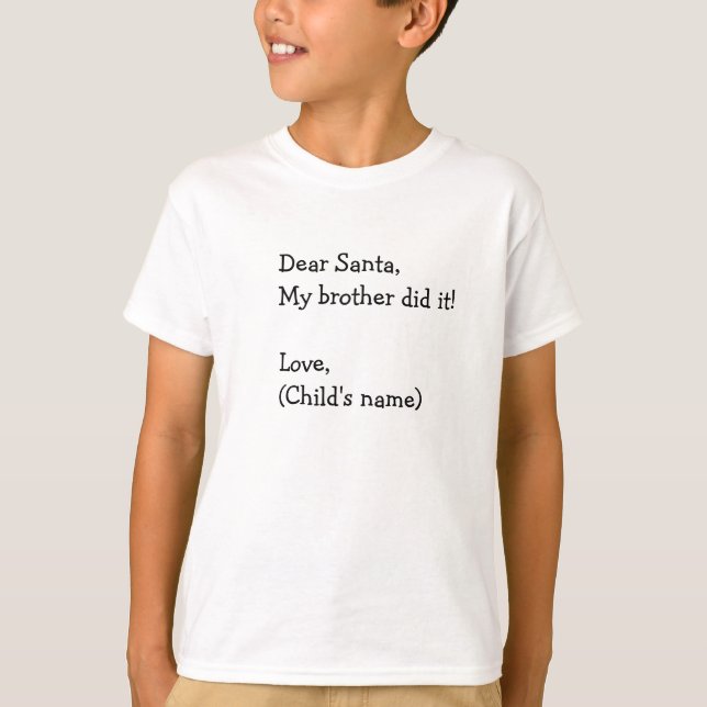 Liebe Sankt mein Bruder tat es T-Shirt (Vorderseite)