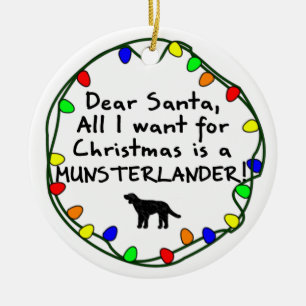 Liebe Sankt Munsterlander Keramik Ornament
