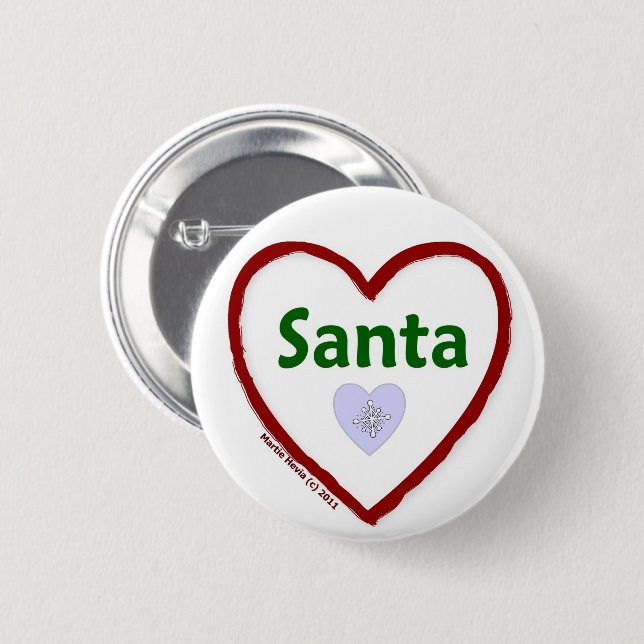 Liebe Santa Button (Vorne & Hinten)