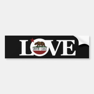 LIEBE Santa Cruz Autoaufkleber