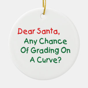 Liebe Santa Grade auf einer Kurve? Weihnachtsbrief Keramikornament