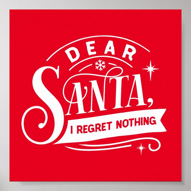 Liebe Santa I Bedret Nichts Funny Weihnachtsangebo Poster (Vorne)