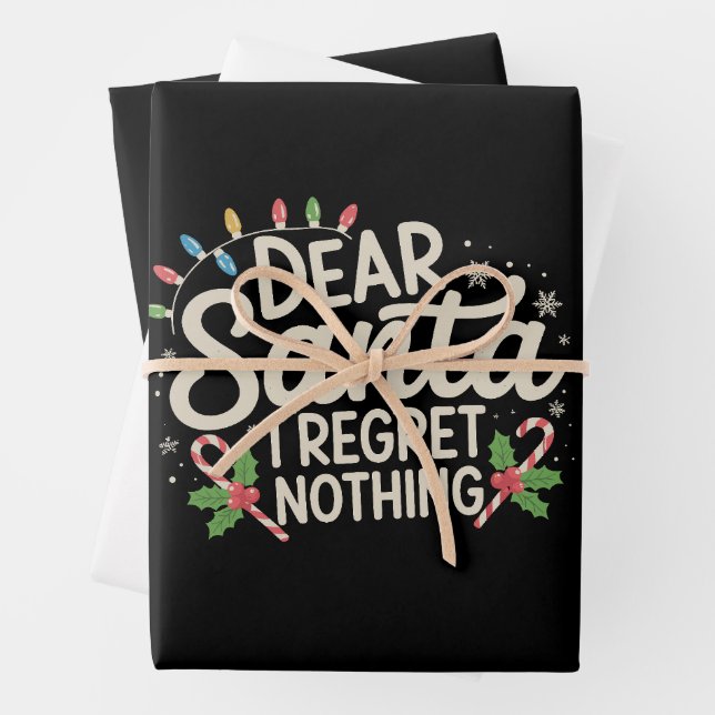 Liebe Santa I Bedret Nichts WeihnachtsfamilienMatc Geschenkpapier Set (Beispiel)