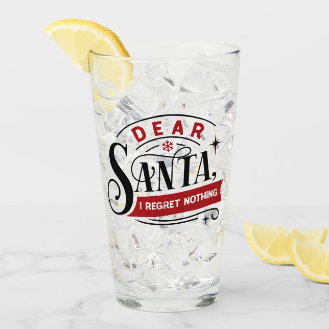 Liebe Santa I Bedret Nothing | Spaß Weihnachten Sp Glas (Vorderseite Ice)