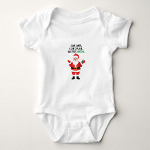 Liebe Santa I kann erklären, aber erste Matcha Xma Baby Strampler