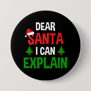 Liebe Santa I kann sonnige Weihnachten erklären Button
