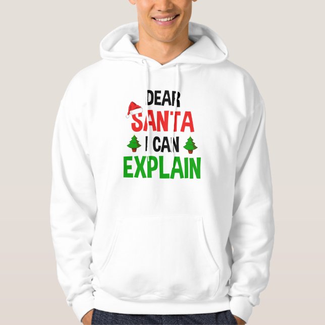 Liebe Santa I kann sonnige Weihnachten erklären Hoodie (Vorderseite)