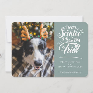 Liebe Santa I versuchte Hund Foto Spaß Weihnachten