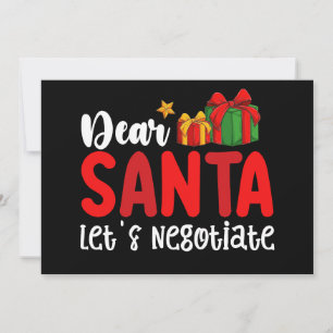 Liebe Santa Let's verhandeln Familie Weihnachten U Einladung