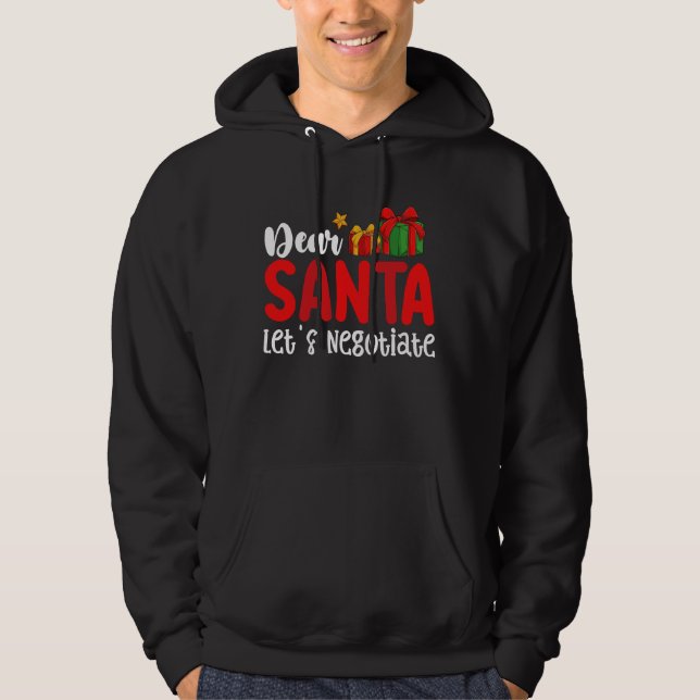 Liebe Santa Let's verhandeln Familie Weihnachten U Hoodie (Vorderseite)