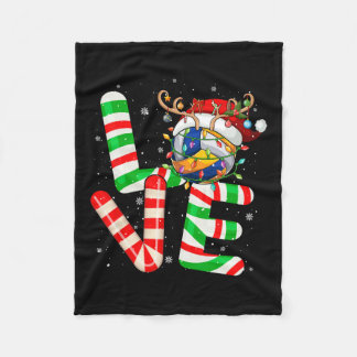 Liebe Santa Reindeer Volleyball Ball Tools farbenf Fleecedecke