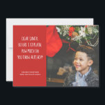 Liebe Santa Wie viel weißt du schon? Weihnachten<br><div class="desc">Flat Grüße Karte für Weihnachten - Liebe Santa Wie viel wissen Sie schon? Weihnachts-Weihnachtskarten-Fotovorlage thematische Weihnachtskarte - X-Mas / Feiertagskarten für Sie zu personalisieren mit Ihrem eigenen Foto und Text .. von Ricaso ändern Sie die Probe FOTO auf Ihre eigenen.</div>