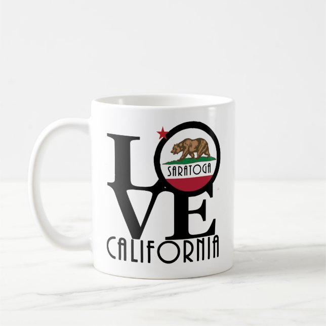LIEBE Saratoga Kalifornien 11oz Kaffeetasse (Links)
