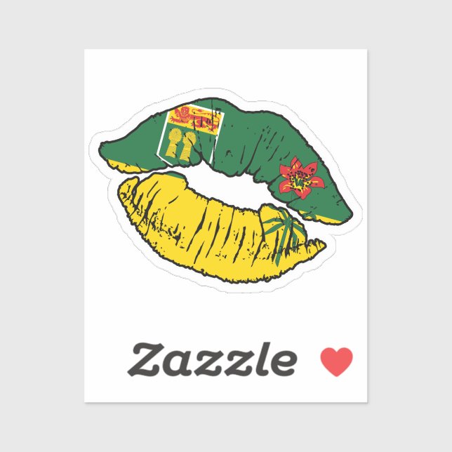 Liebe Saskatchewan Saskatchewanian Lipstick Aufkleber (Blatt)