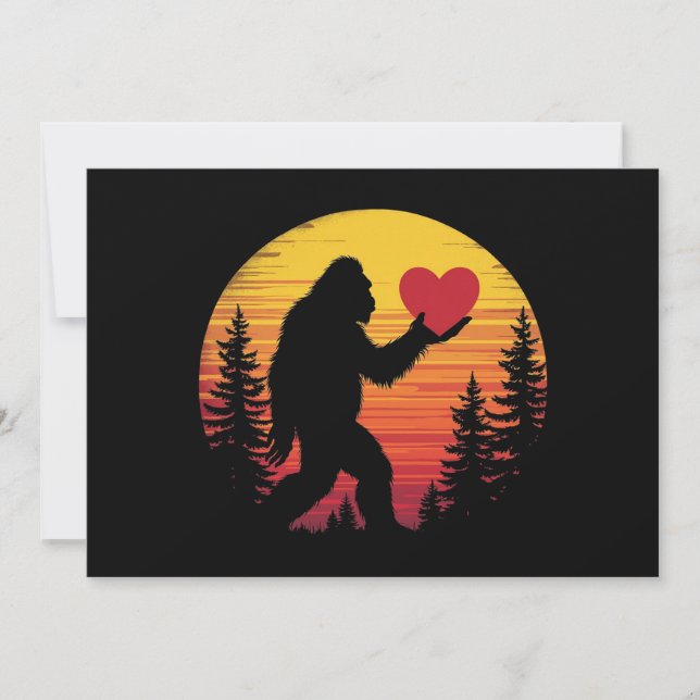 Liebe Sasquatch Sunset Einladung (Vorderseite)