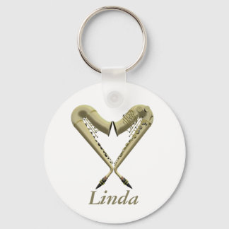 Liebe Sax Keyring Schlüsselanhänger