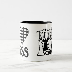 Liebe-Schach-Tasse des Tallahassee-Schach-Verein-I Zweifarbige Tasse