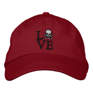 Liebe Schädelkappe Bestickte Baseballkappe