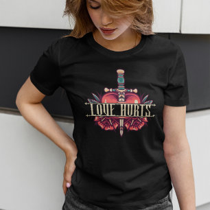 Liebe schadet Herz und Dagger T-Shirt
