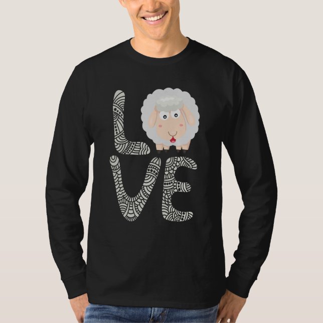 Liebe Schafe Bauer Hertier T-Shirt (Vorderseite)