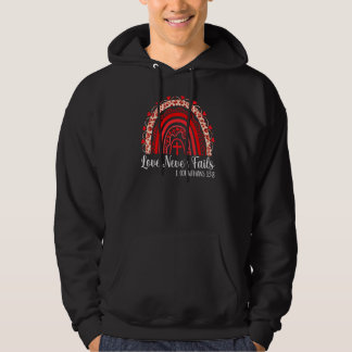 Liebe scheitert nie Regenbogen Leopard Christian V Hoodie