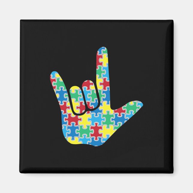 Liebe Schild Autismus Bewusstsein Magnet (Vorne)