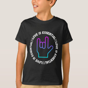 Liebe Schild Behinderung Bewusstsein T-Shirt