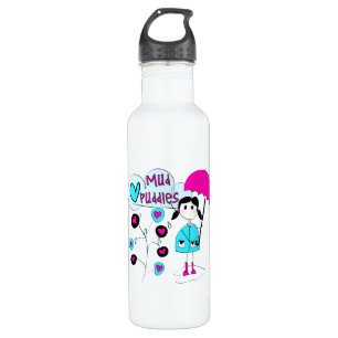 Liebe-Schlamm-Pfützen des Mädchen-I Edelstahlflasche
