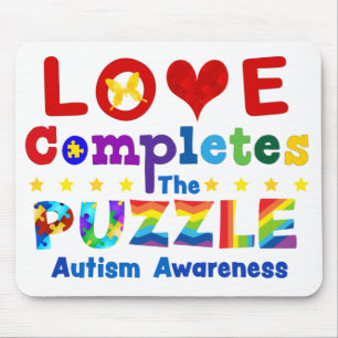 Liebe schließt das Puzzle ab Mousepad
