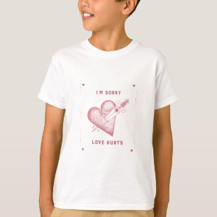 Liebe schmerzt Dunkle Romantik gebrochenes Herz T-Shirt
