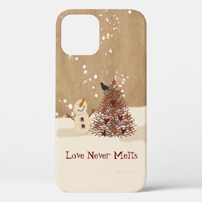 Liebe schmilzt nie Schneemann Case-Mate iPhone Hülle (Rückseite)
