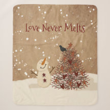 Liebe schmilzt nie Sherpa Blanket