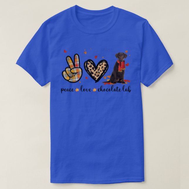 Liebe Schokolade Labrador Scarf Herbst Herbst T-Shirt (Design vorne)