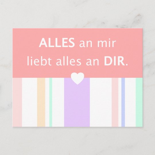Liebe Schone Spruche Deutscher Spruch Verliebt Postkarte Zazzle Ch