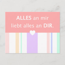 Liebe, schöne Sprüche deutscher Spruch verliebt Postkarte