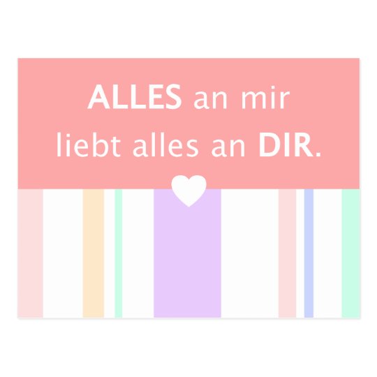 Liebe Schone Spruche Deutscher Spruch Verliebt Postkarte Zazzle Ch