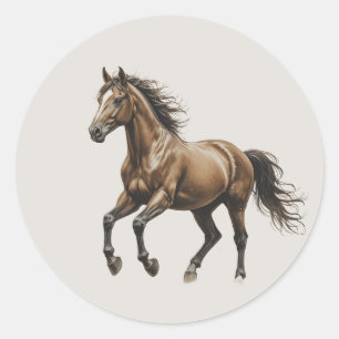 Liebe Schöner Mustang Pferd Tier Kunst Runder Aufkleber