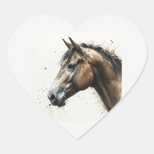 Liebe Schönes Clydesdale Pferd Tier Kunst Herz-Aufkleber